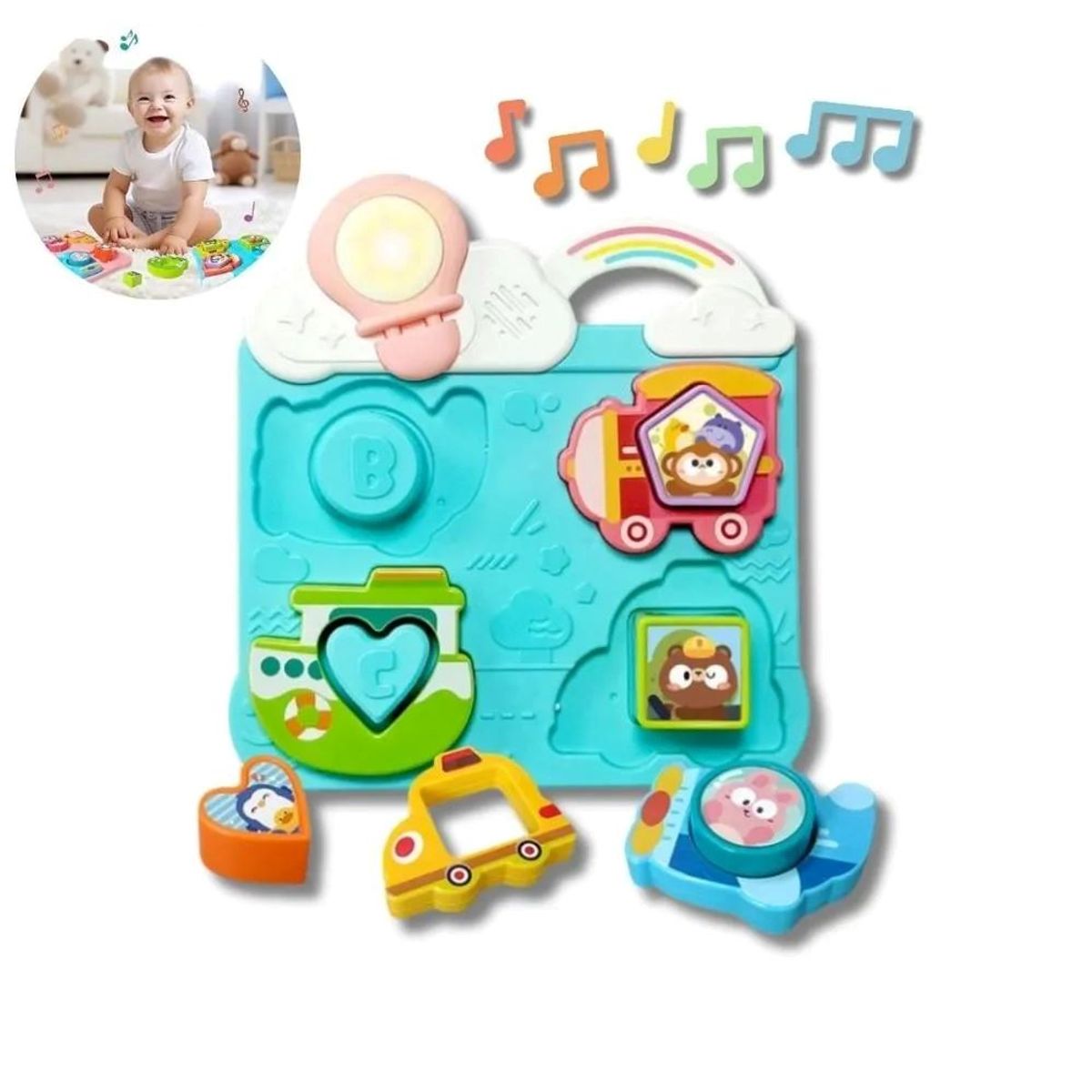 GENERICO - Tablero Didactico Musical Con Encaje