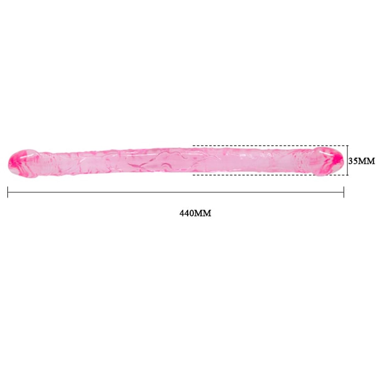 BAILE - Dildo Doble Punta Charybdis 44 cm x Ø 3.5 cm