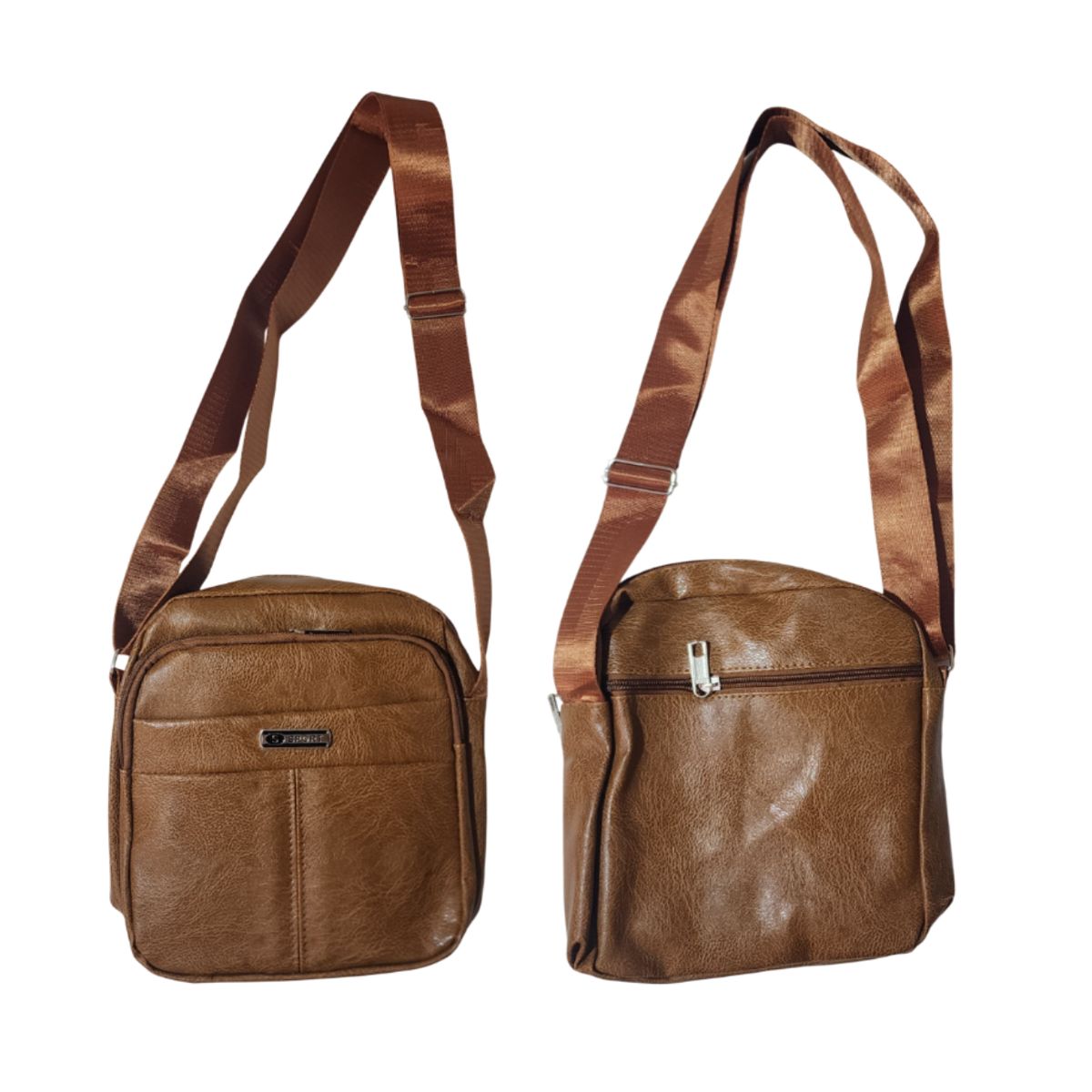 GENERICO - Pechera Mochila Morral Hombre cuero sintético - 5 bolsillos