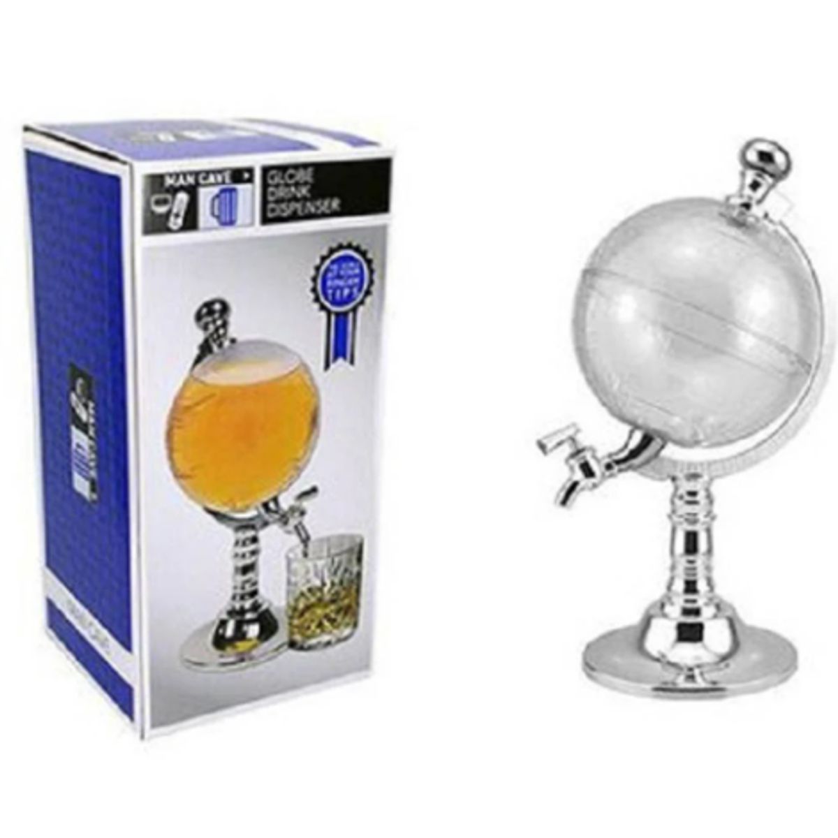 GENERICO - Dispensador de bebidas licorera cerveza forma de globo terraqueo