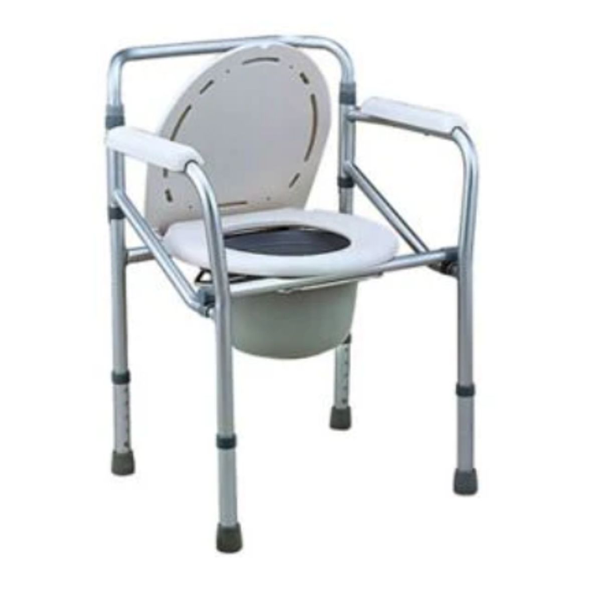 GENERICO - Silla Sanitaria de Aluminio Baño Portátil Plegable