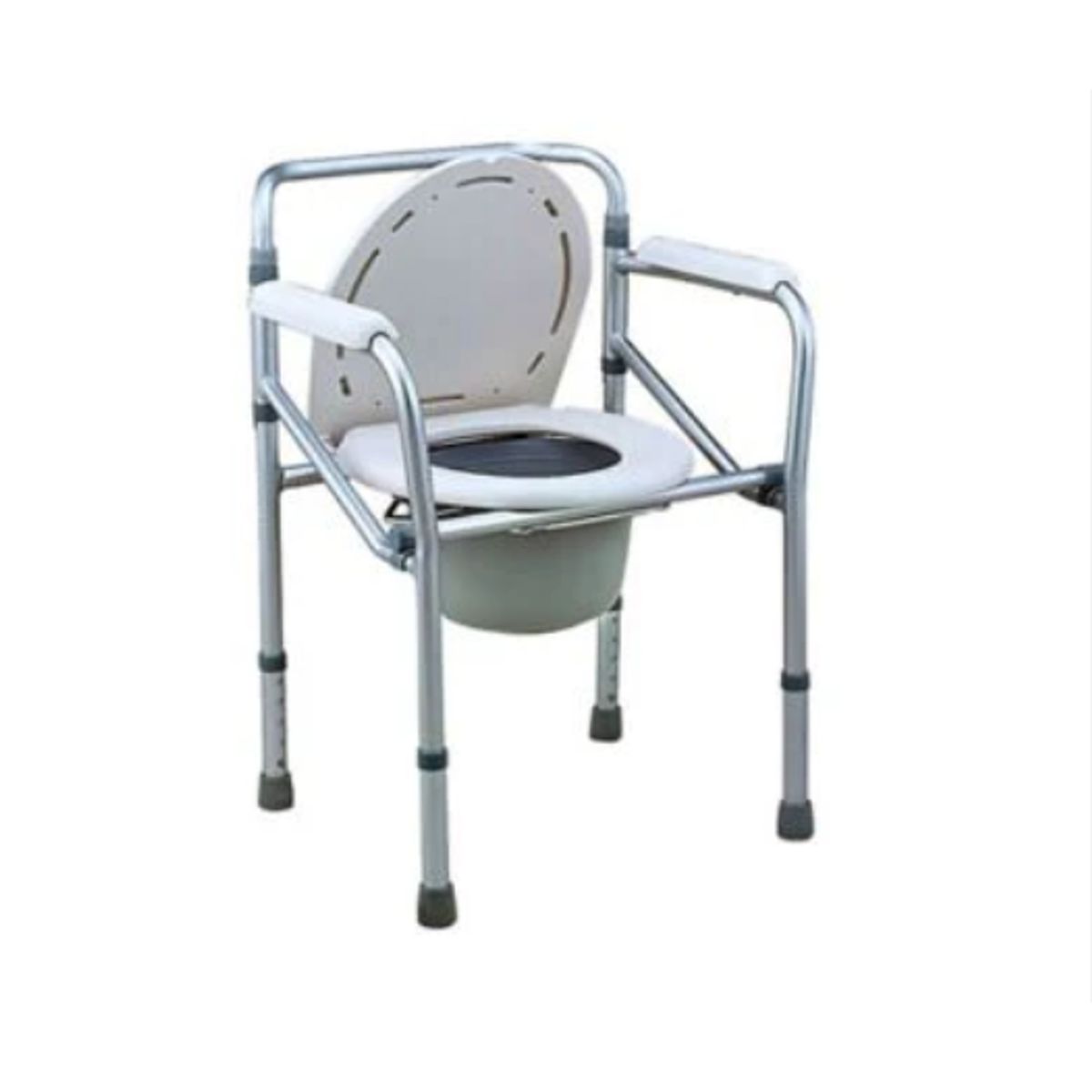 GENERICO - Silla Sanitaria de Aluminio Baño Portátil Plegable