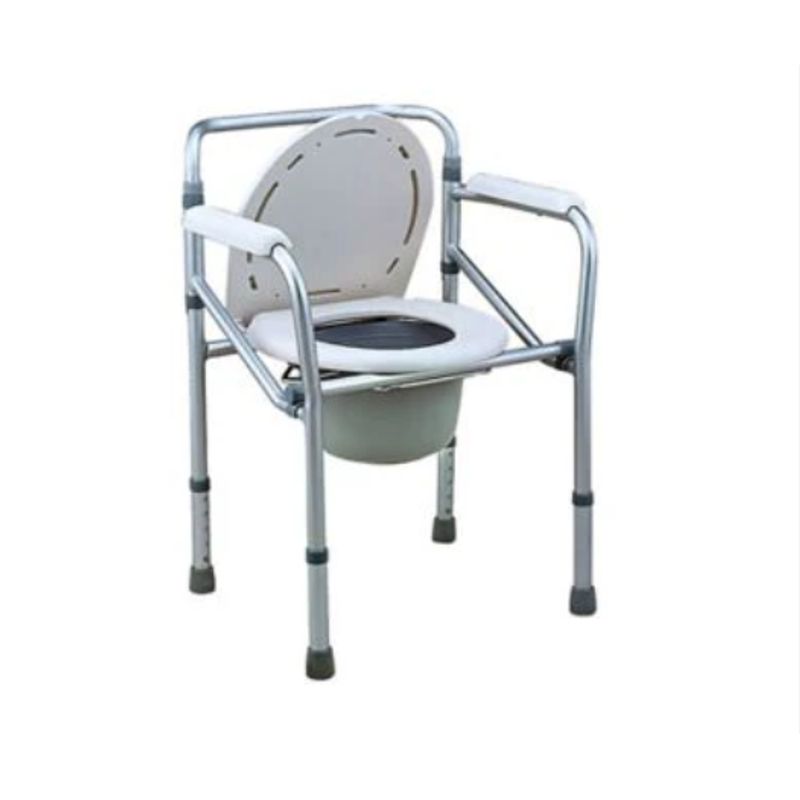 GENERICO - Silla Sanitaria de Aluminio Baño Portátil Plegable