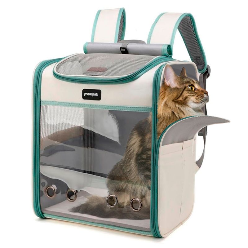 GENERICO - Mochila Transportadora Gatos Perritos - Verde