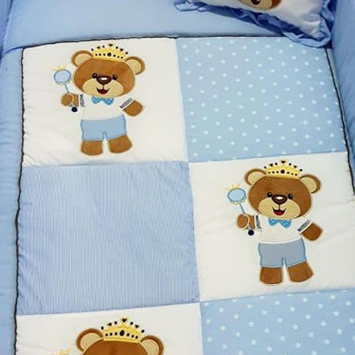 BABY MERINOS - Set de cuna y Protector - Tradición - Osito Rey