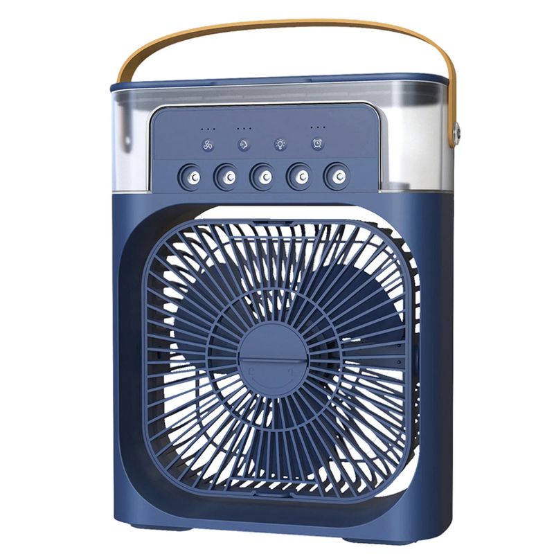 GENERICO - Ventilador portátil humidificador con luz LED - Azul