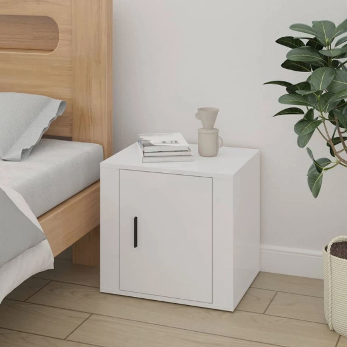 NACION MUEBLES - VELADOR NACION MUEBLES ALI COLOR BLANCO