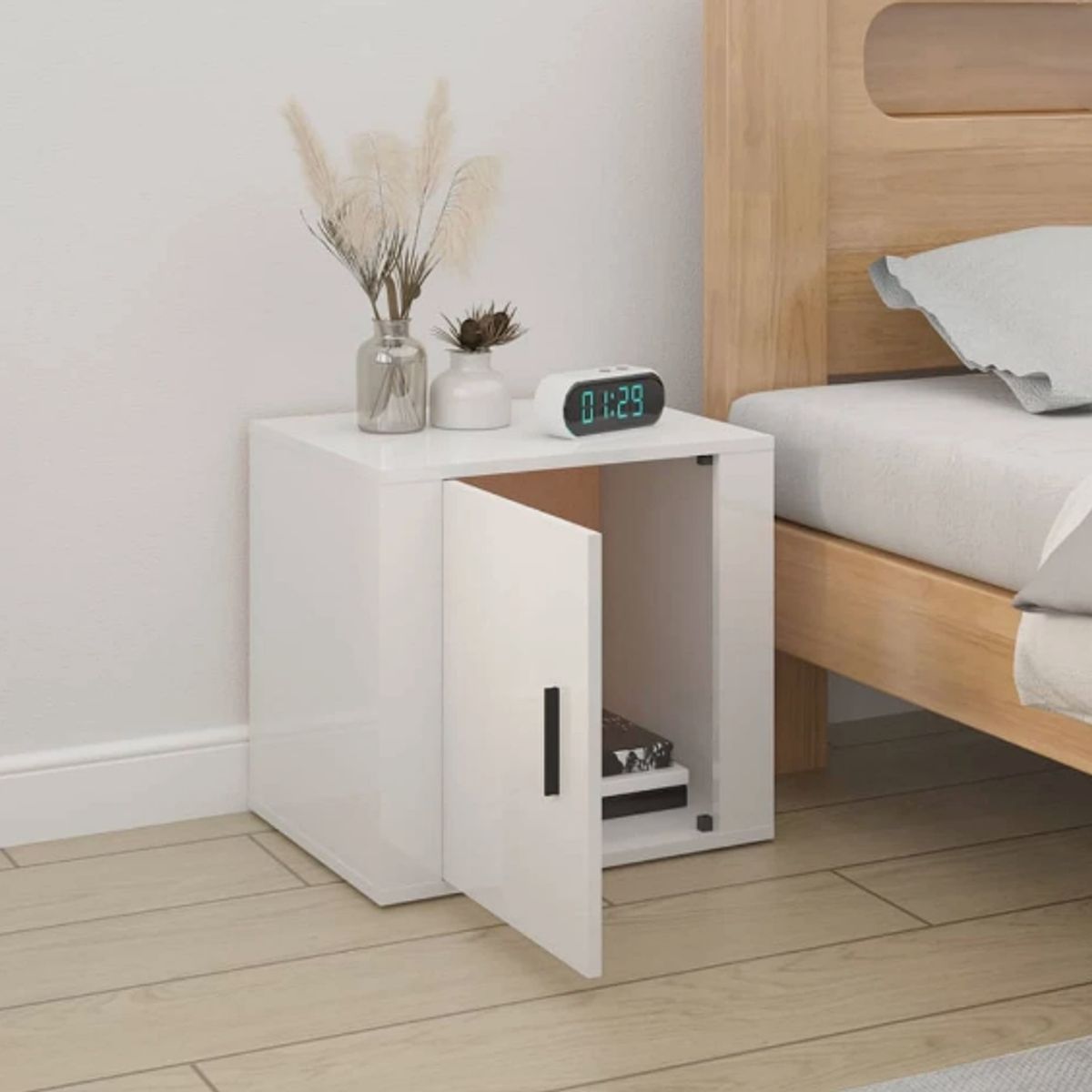 NACION MUEBLES - VELADOR NACION MUEBLES ALI COLOR BLANCO