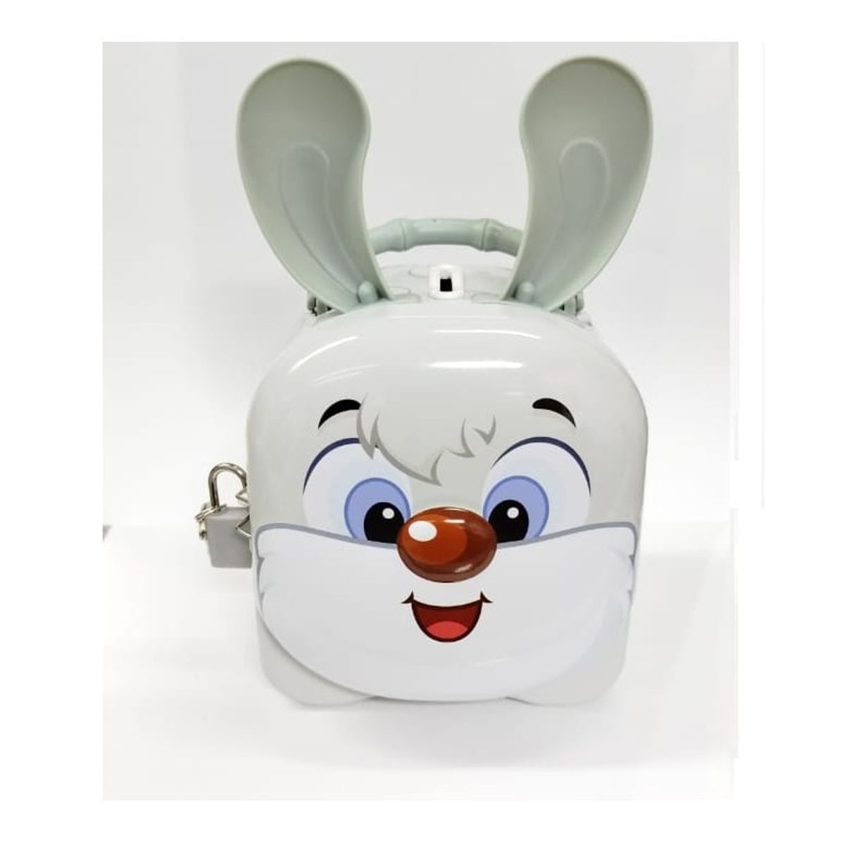 GENERICO - Alcancia Decorativa de Metal con Cerradura Modelo Conejo para Niños