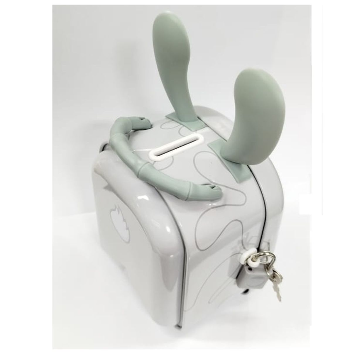 GENERICO - Alcancia Decorativa de Metal con Cerradura Modelo Conejo para Niños