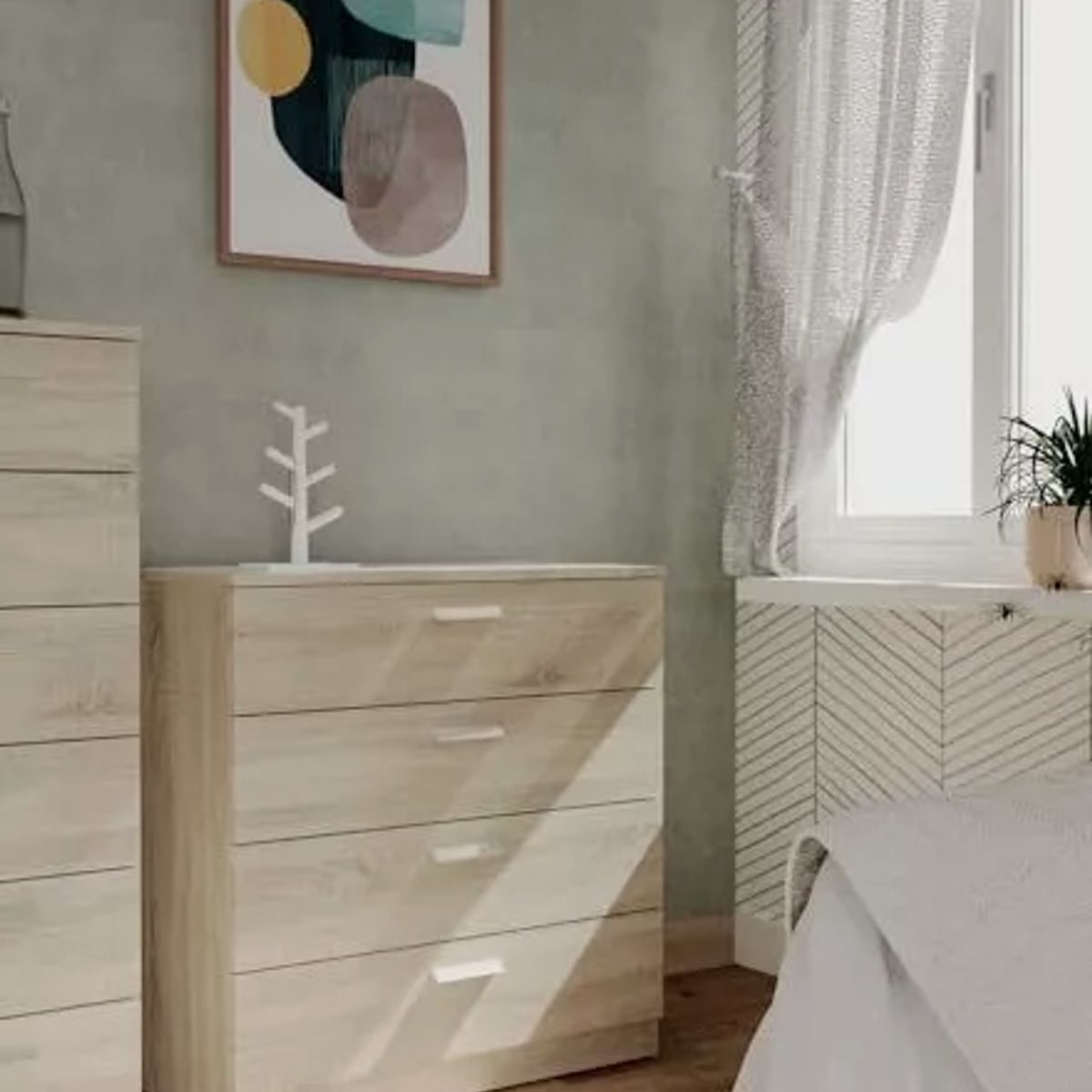 NACION MUEBLES - CAJONERA NACION MUEBLES UNSAR COLOR MADERA