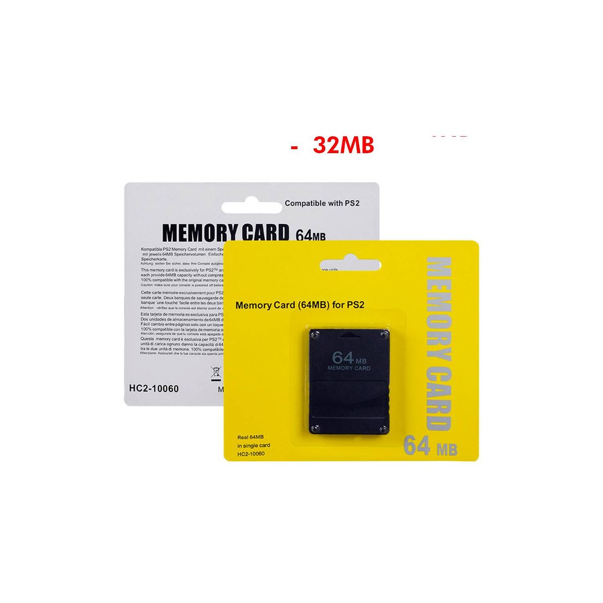 GENERICO - Memoria Ps2 64MB Play Station 1Tarjeta Memory Card