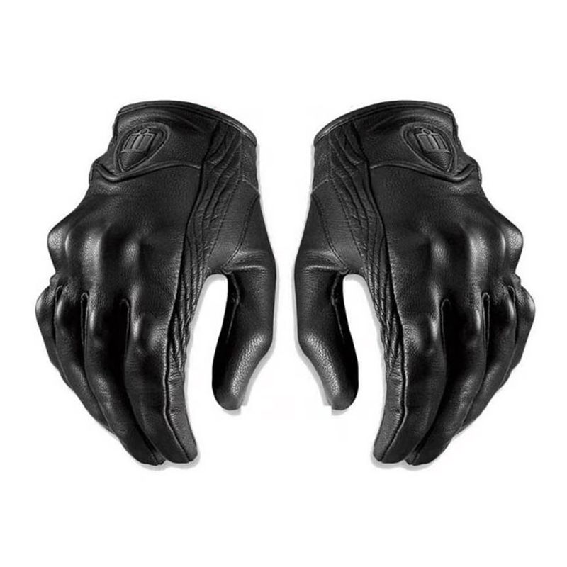 ICON - GUANTE TACTIL DE CUERO ICON NEGRO TALLA XL