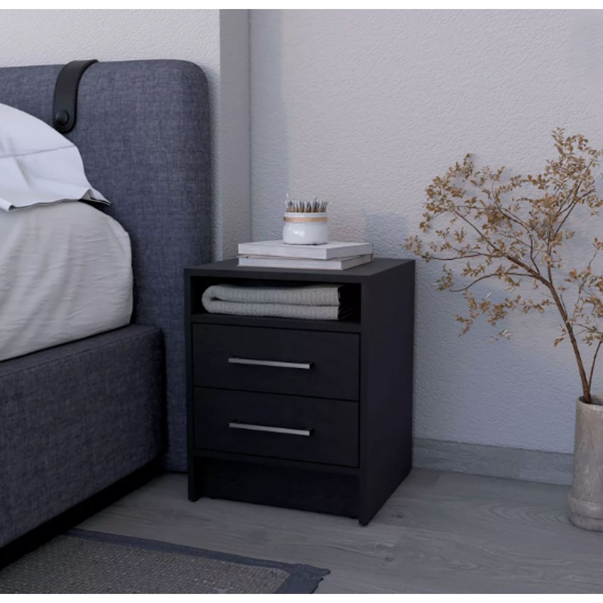 NACION MUEBLES - VELADOR NACION MUEBLES YESH COLOR NEGRO