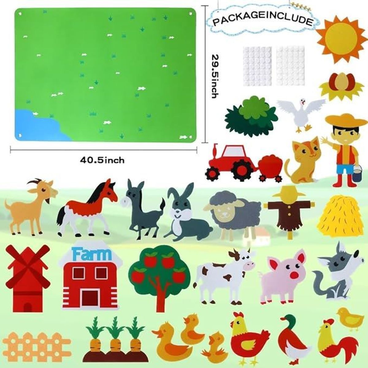 GENERICO - Juego De Tablero De Franela La Granja