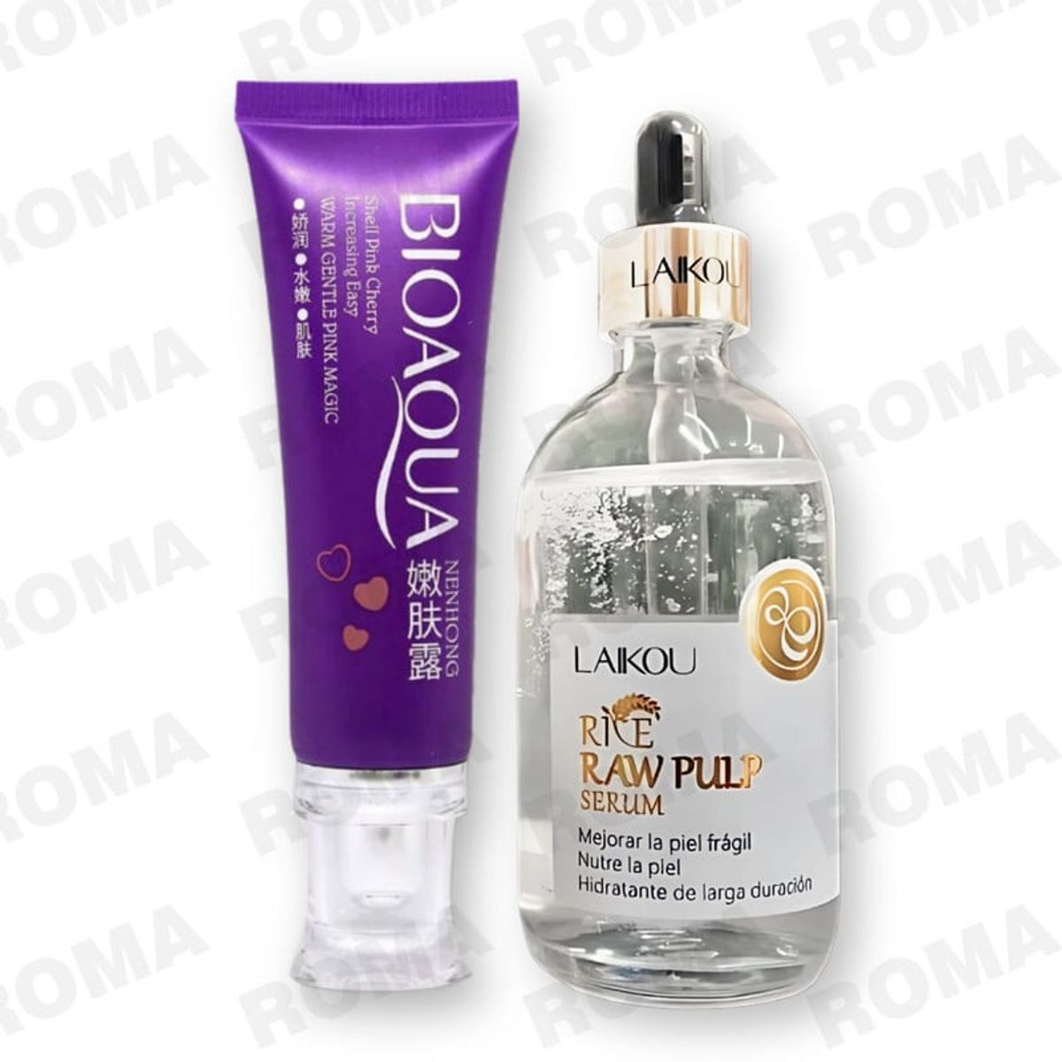 GENERICO - PACK CREMA BLANQUEADORA DE ZONAS y SERUM ARROZ BIOAQUA