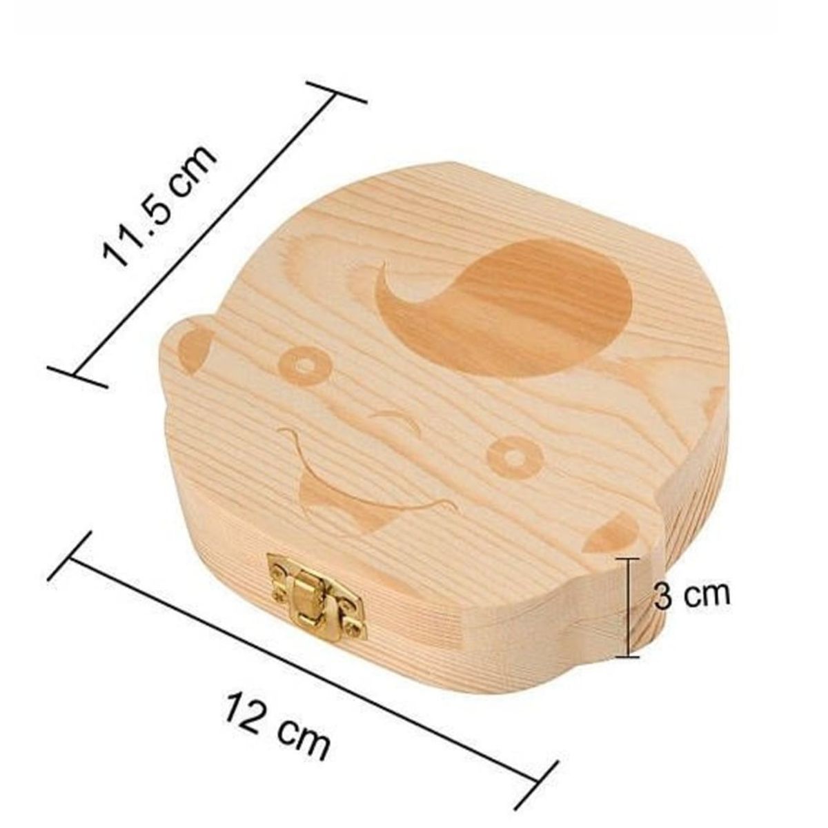 GENERICO - CAJA DE DIENTES DE LECHE PARA BEBÉ DE MADERA NIÑO