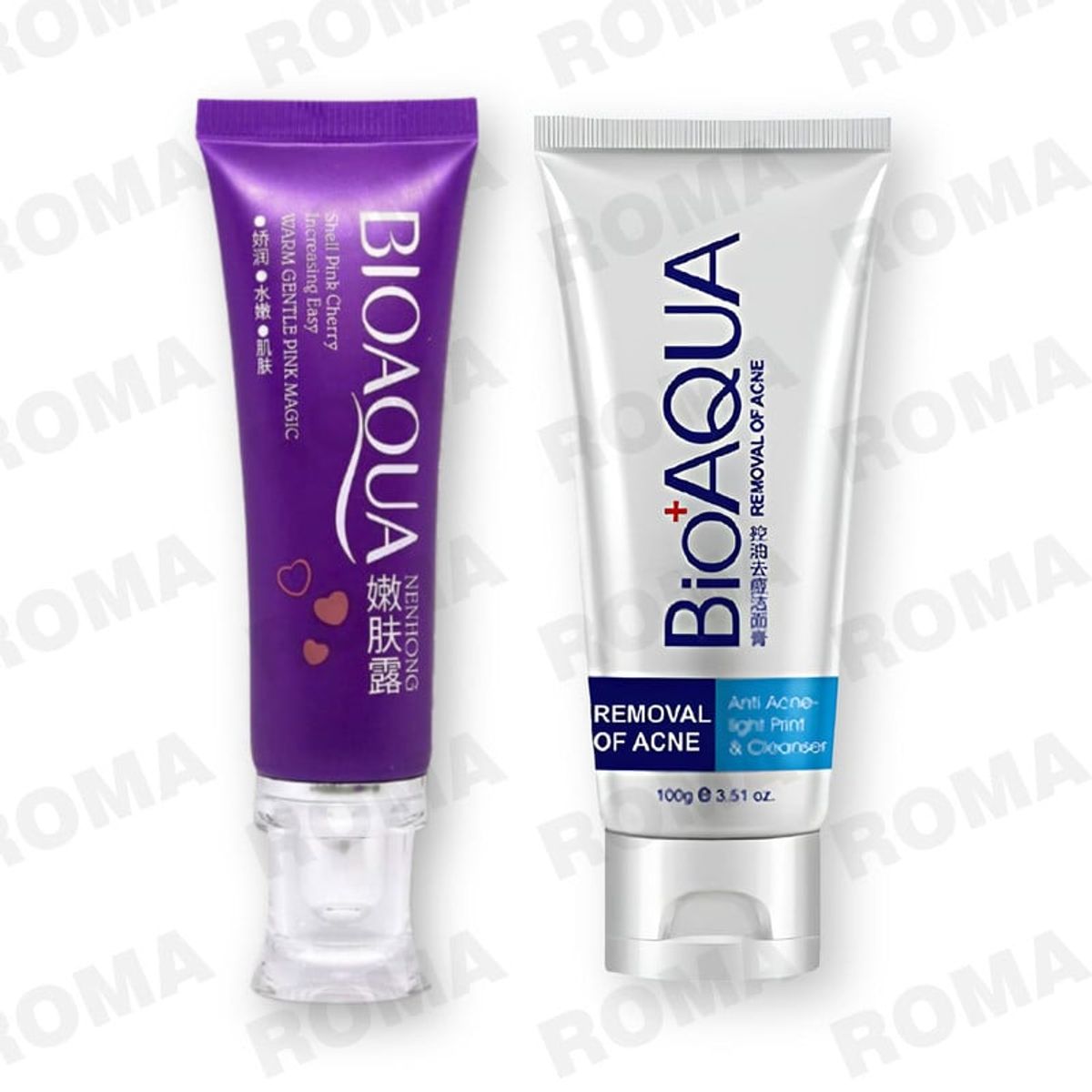 BIOAQUA - PACK CREMA BLANQUEADORA DE ZONAS y GEL LIMPIADOR ANTI ACNÉ BIOAQUA
