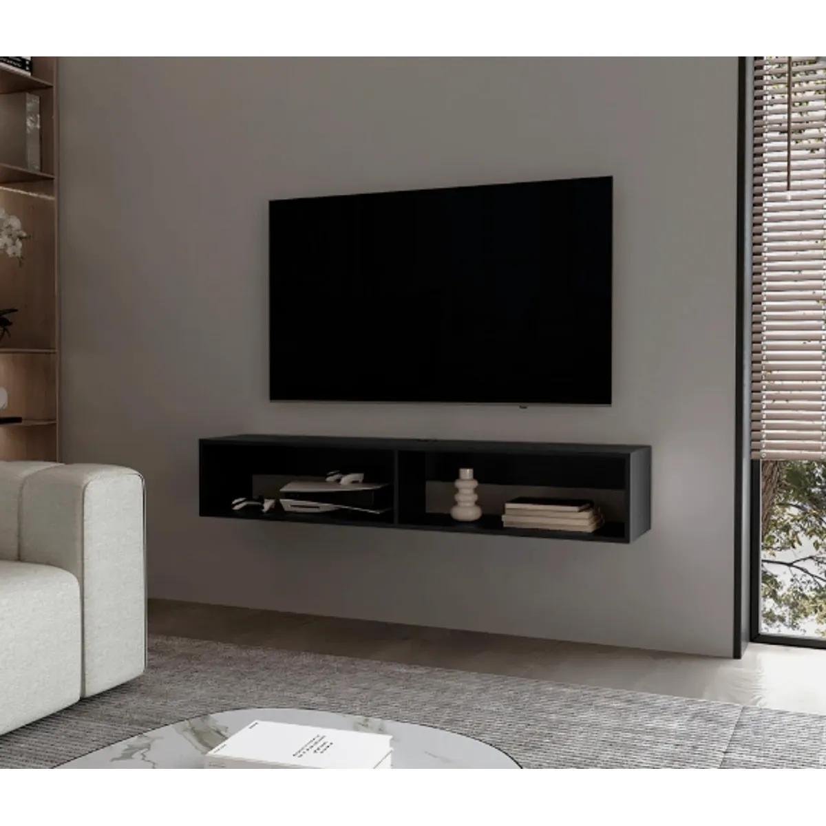 NACION MUEBLES - MUEBLE PARA TV NACION MUEBLES ALKKO COLOR NEGRO
