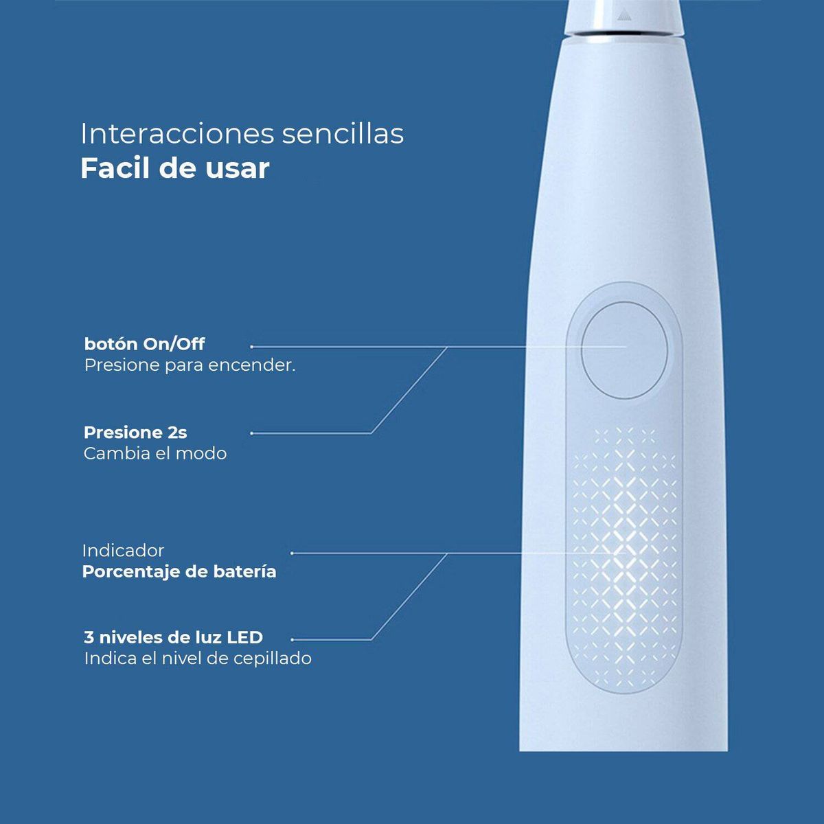 GENERICO - Cepillo eléctrico F1  travel suit - Blanco