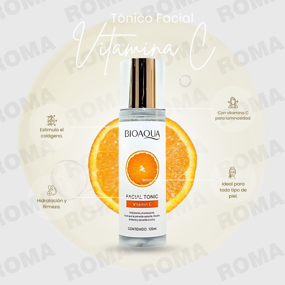 BIOAQUA - TÓNICO FACIAL VITAMINA C BIOAQUA 120ML