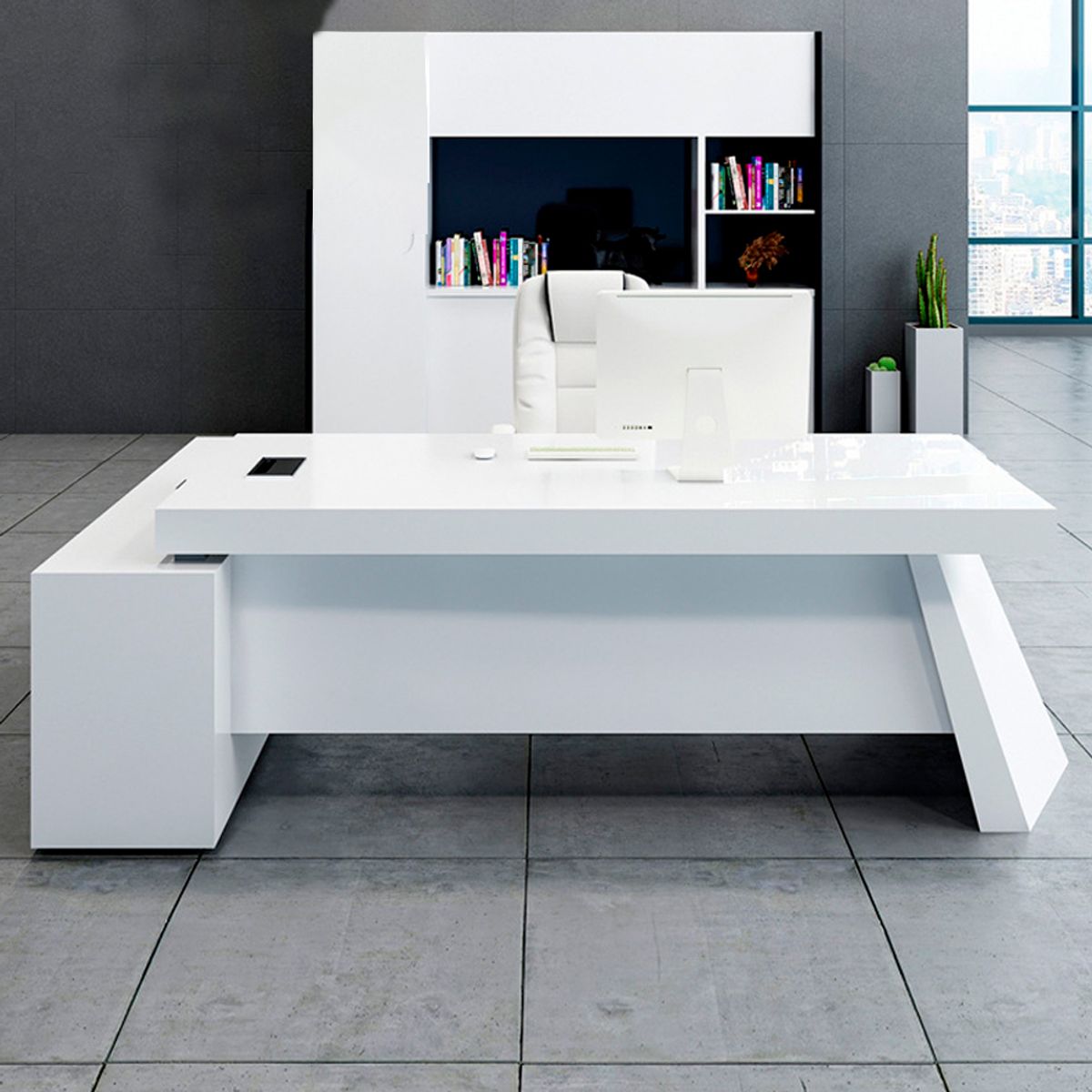 BARAKA HOME - Escritorio Con Cajones Roreti - Blanco