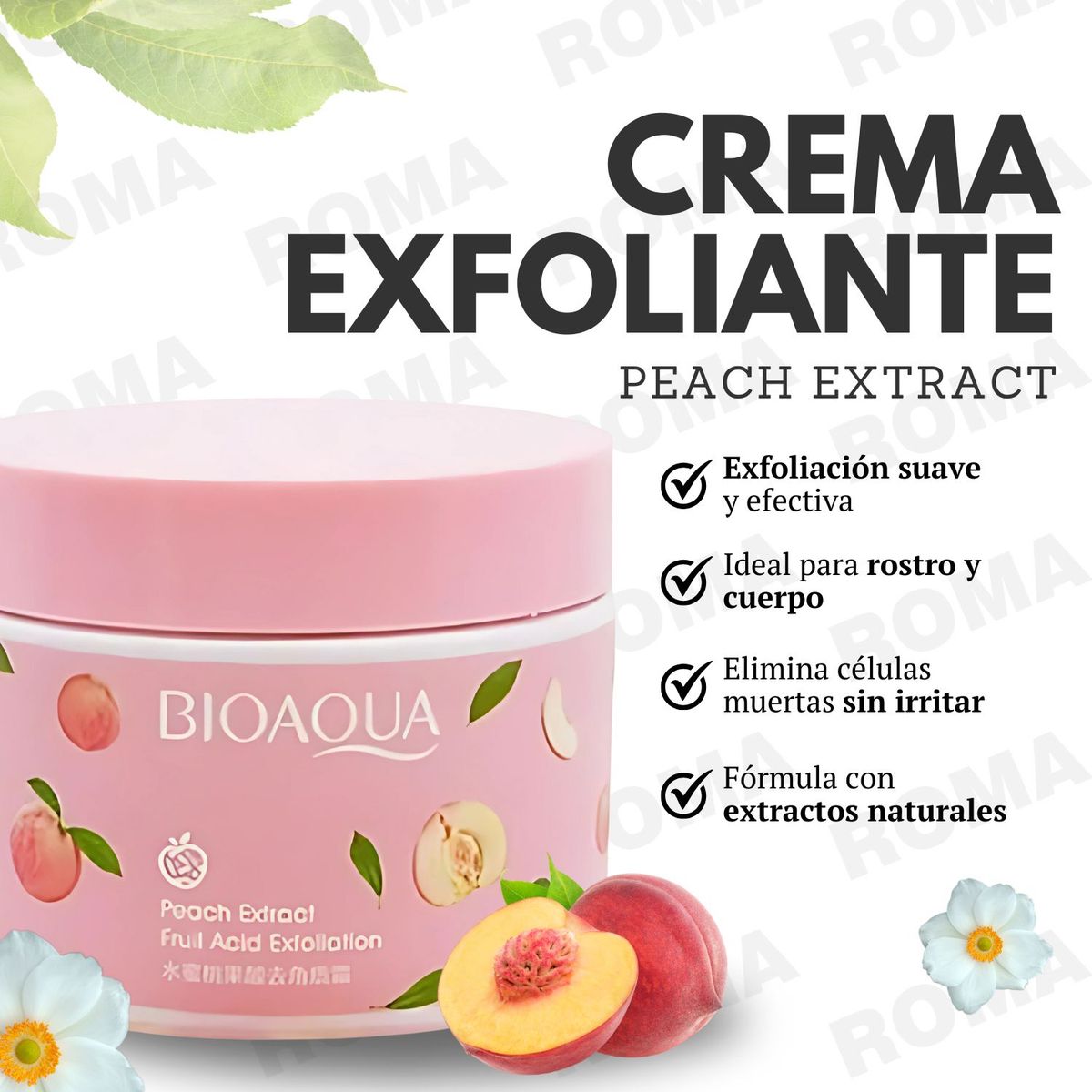 BIOAQUA - PACK 2 CREMA EXFOLIANTE PEACH EXTRACT BIOAQUA 280G