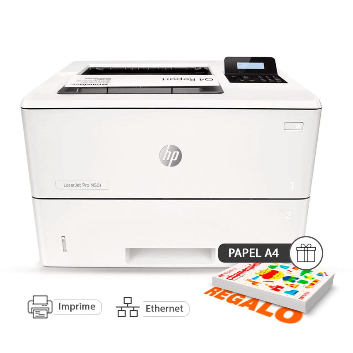 HP - Impresora HP LaserJet Pro M501dn monocromática Ethernet