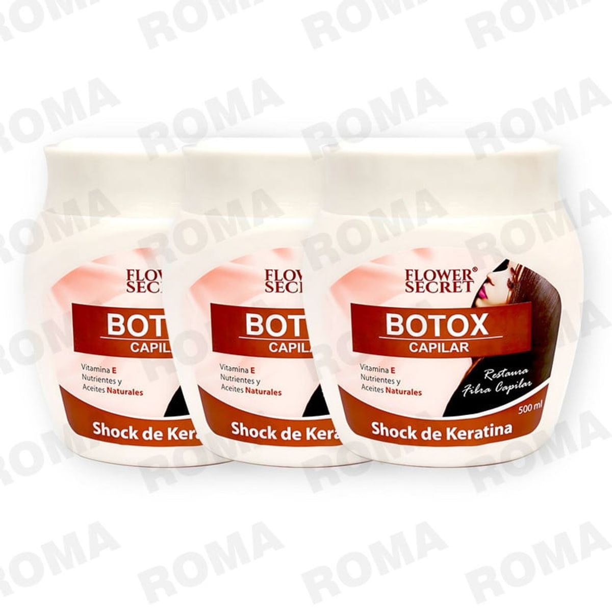 GENERICO - PACK 3 BOTOX CAPILAR SHOCK DE KERATINA FLOWER SECRET 1500ML