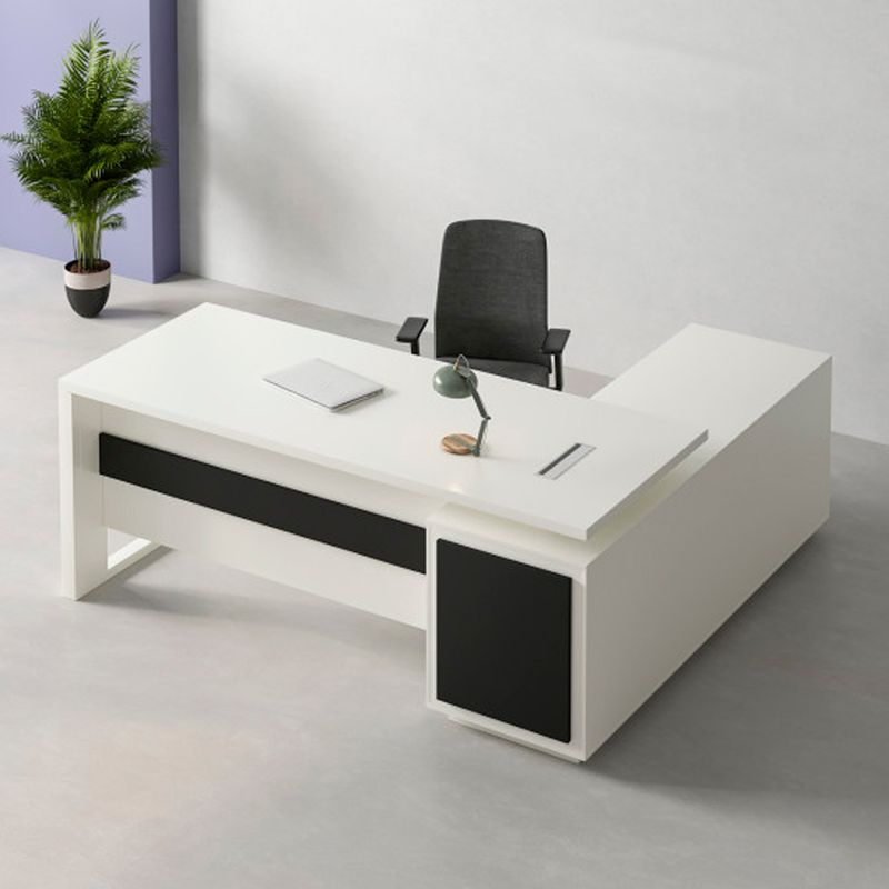 BARAKA HOME - Escritorio Con Cajones Paris - Blanco Y Negro