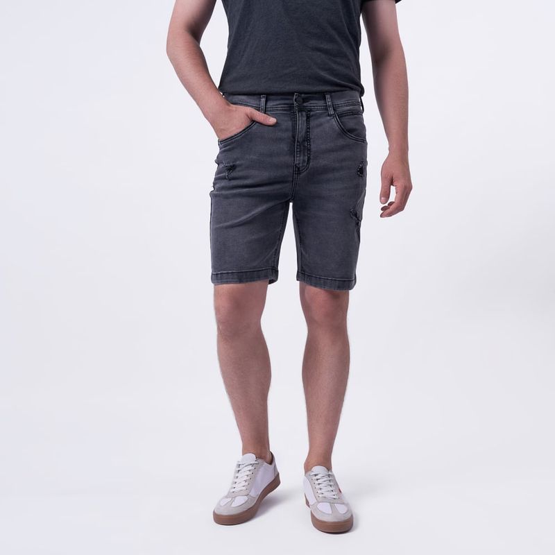 BRONCO - BERMUDA LP25ABORIGENES-R DENIM CONFORT - GRAY