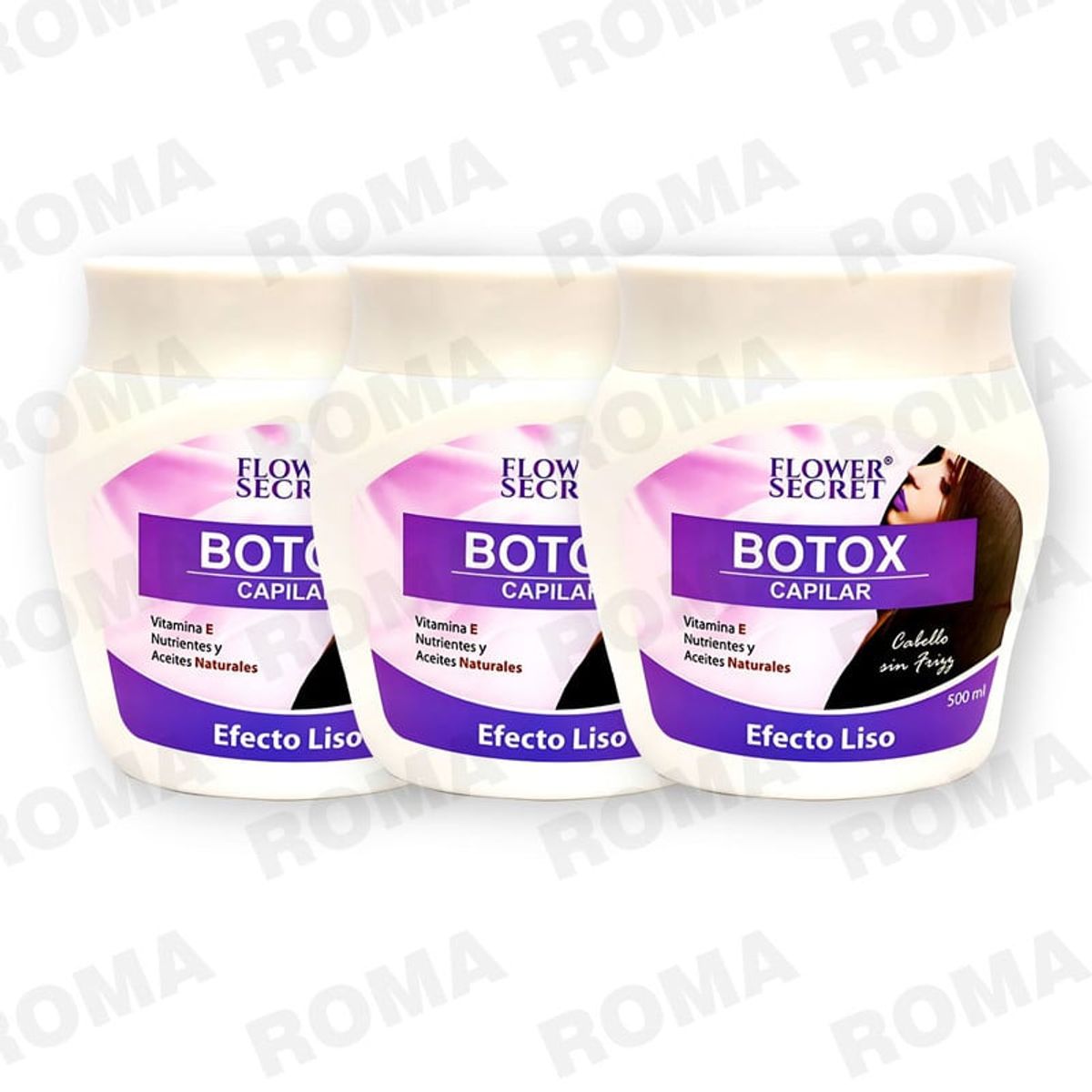 GENERICO - PACK 3 BOTOX CAPILAR EFECTO LISO FLOWER SECRET 1500ML