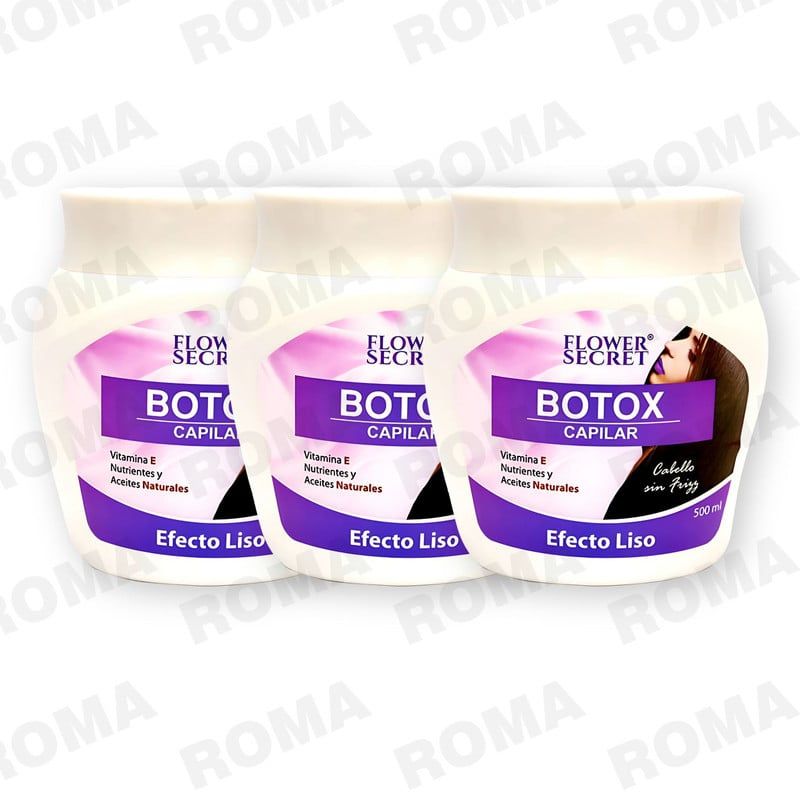 GENERICO - PACK 3 BOTOX CAPILAR EFECTO LISO FLOWER SECRET 1500ML