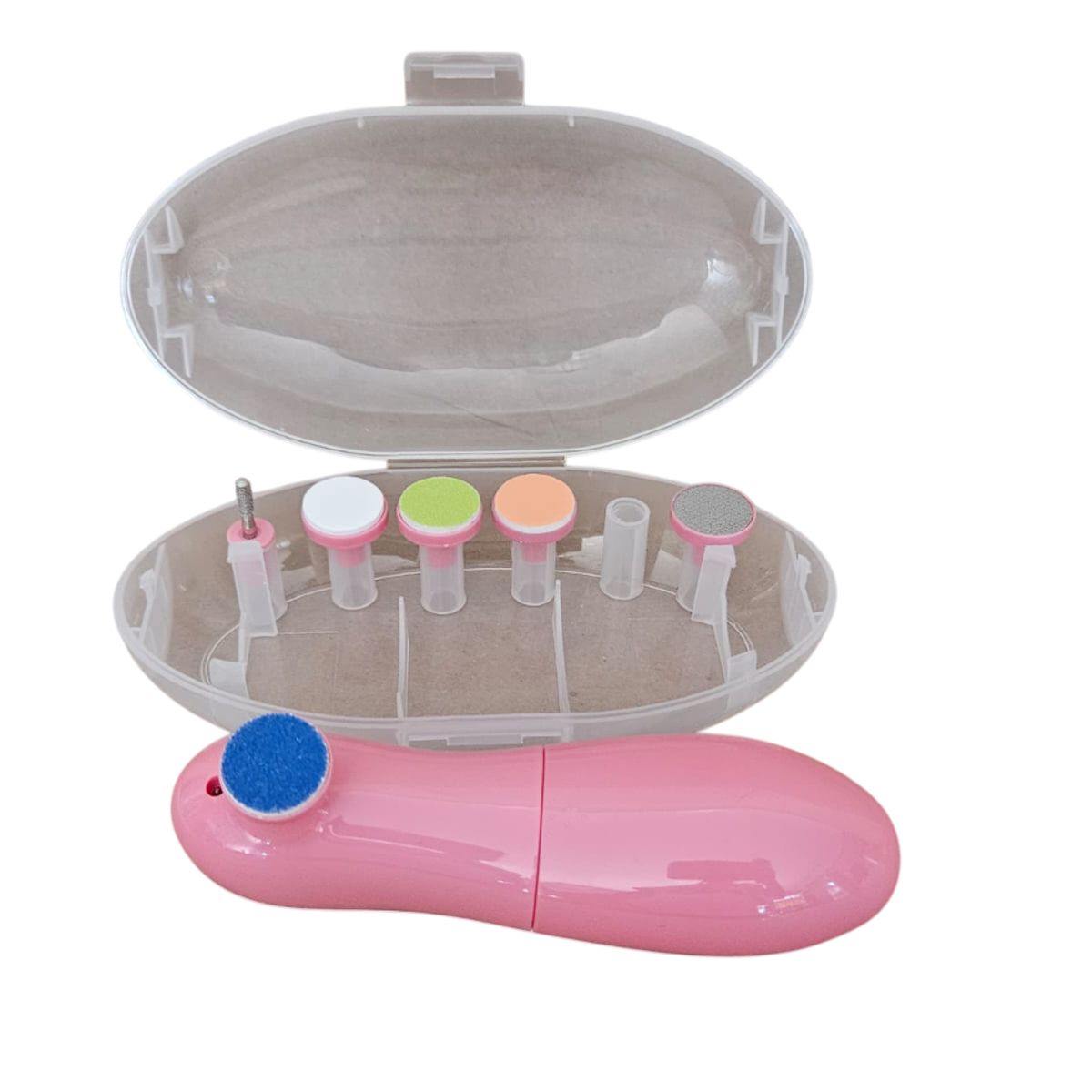 GENERICO - LIMA DE UÑAS ELÉCTRICA PARA NIÑOS 6 EN 1 ROSADO