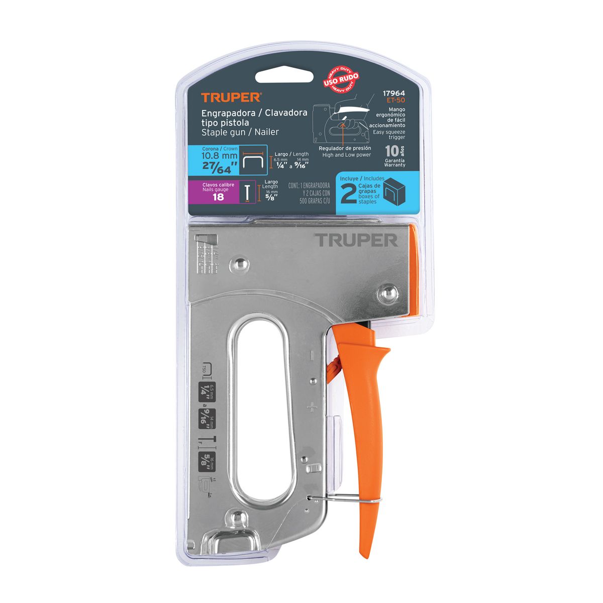 TRUPER - Engrapadora  clavadora tipo pistola Truper