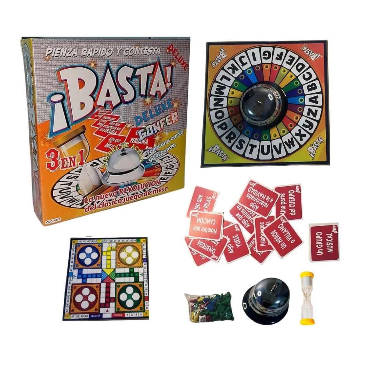 GENERICO - BASTA DELUXE 3en1 Juego De Palabras Pensamiento Rápido