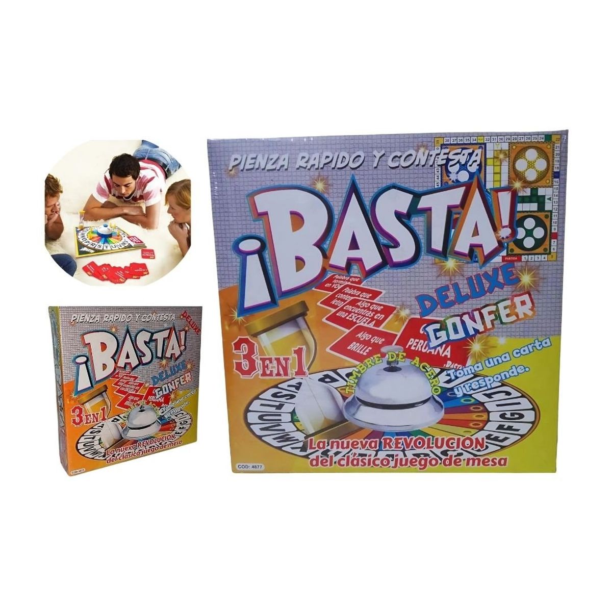 GENERICO - BASTA DELUXE 3en1 Juego De Palabras Pensamiento Rápido