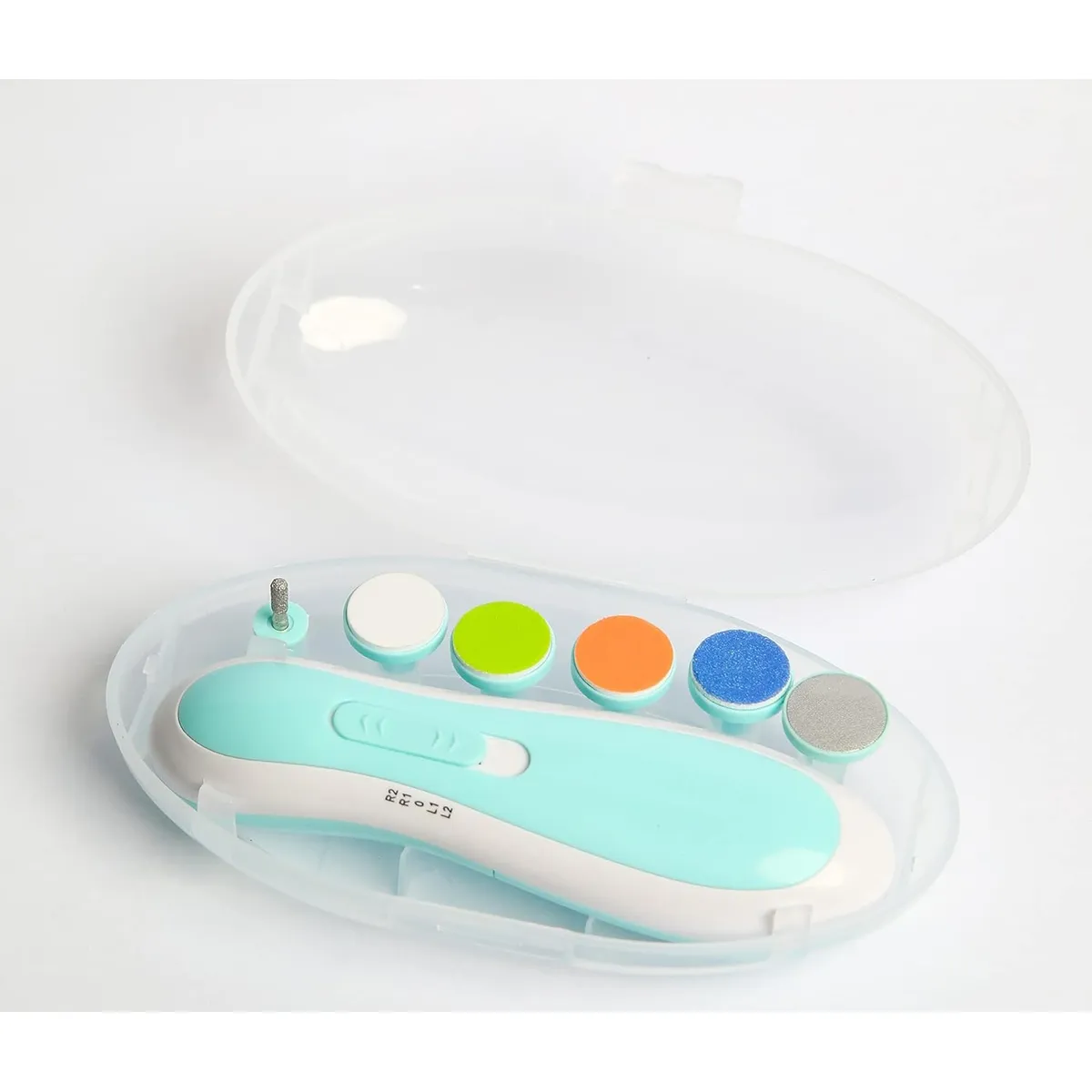 GENERICO - LIMA DE UÑAS CELESTE ELÉCTRICA PARA NIÑOS Y ADULTOS 6 EN 1