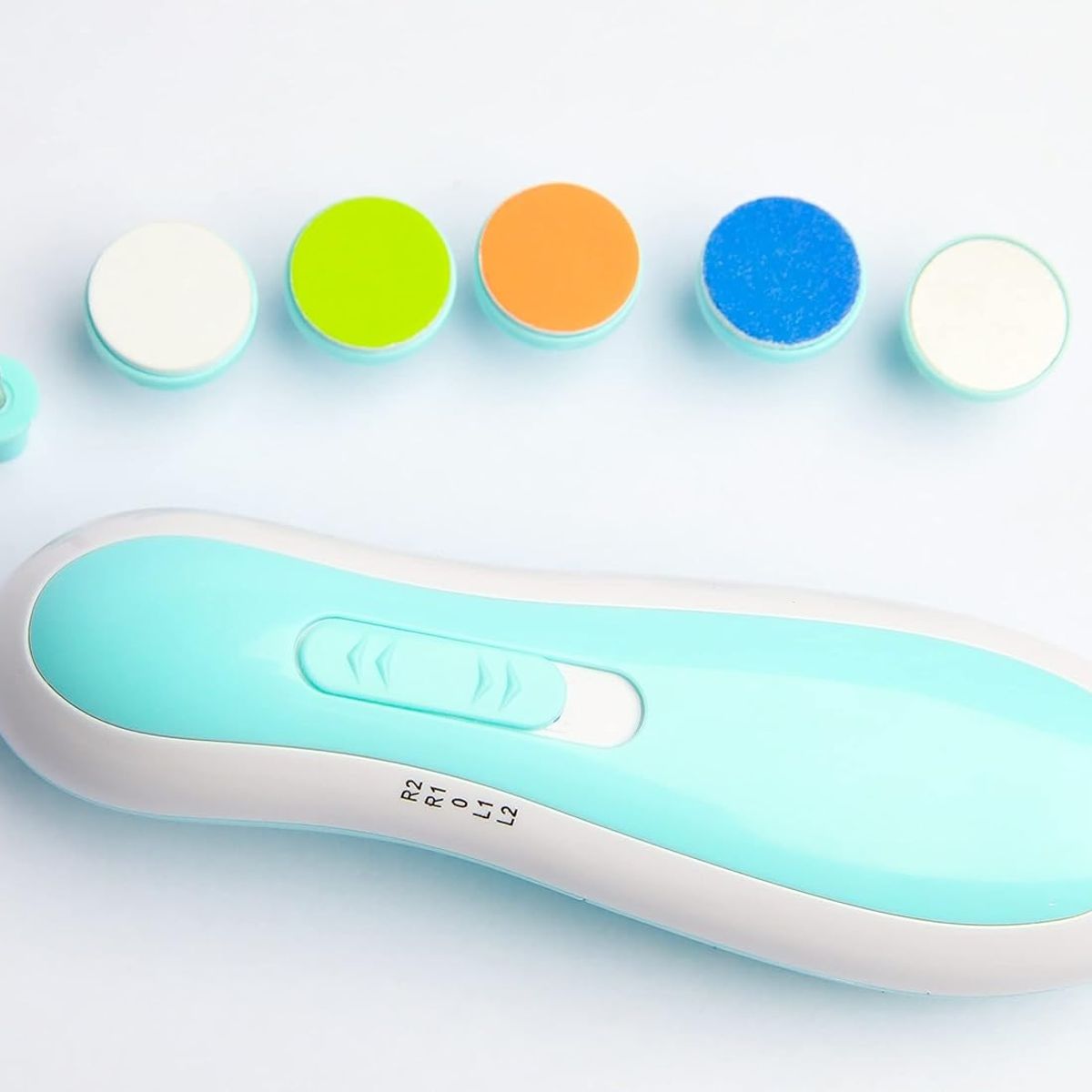 GENERICO - LIMA DE UÑAS CELESTE ELÉCTRICA PARA NIÑOS Y ADULTOS 6 EN 1