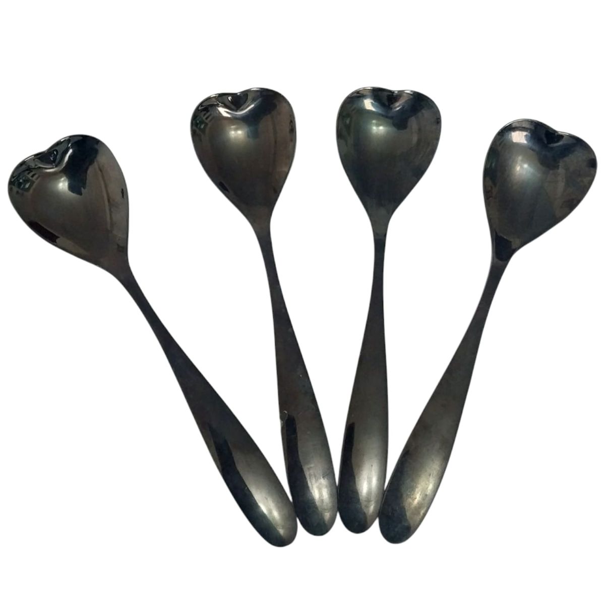 WELL BEING - Cucharas Corazón Chic x4und  Acero Inoxidable