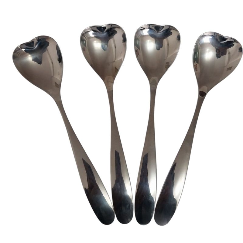 WELL BEING - Cucharas Corazón Chic x4und  Acero Inoxidable