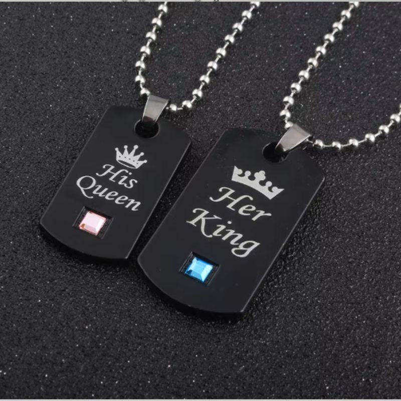 GENERICO - Collares de Pareja "His Queen & Her King"