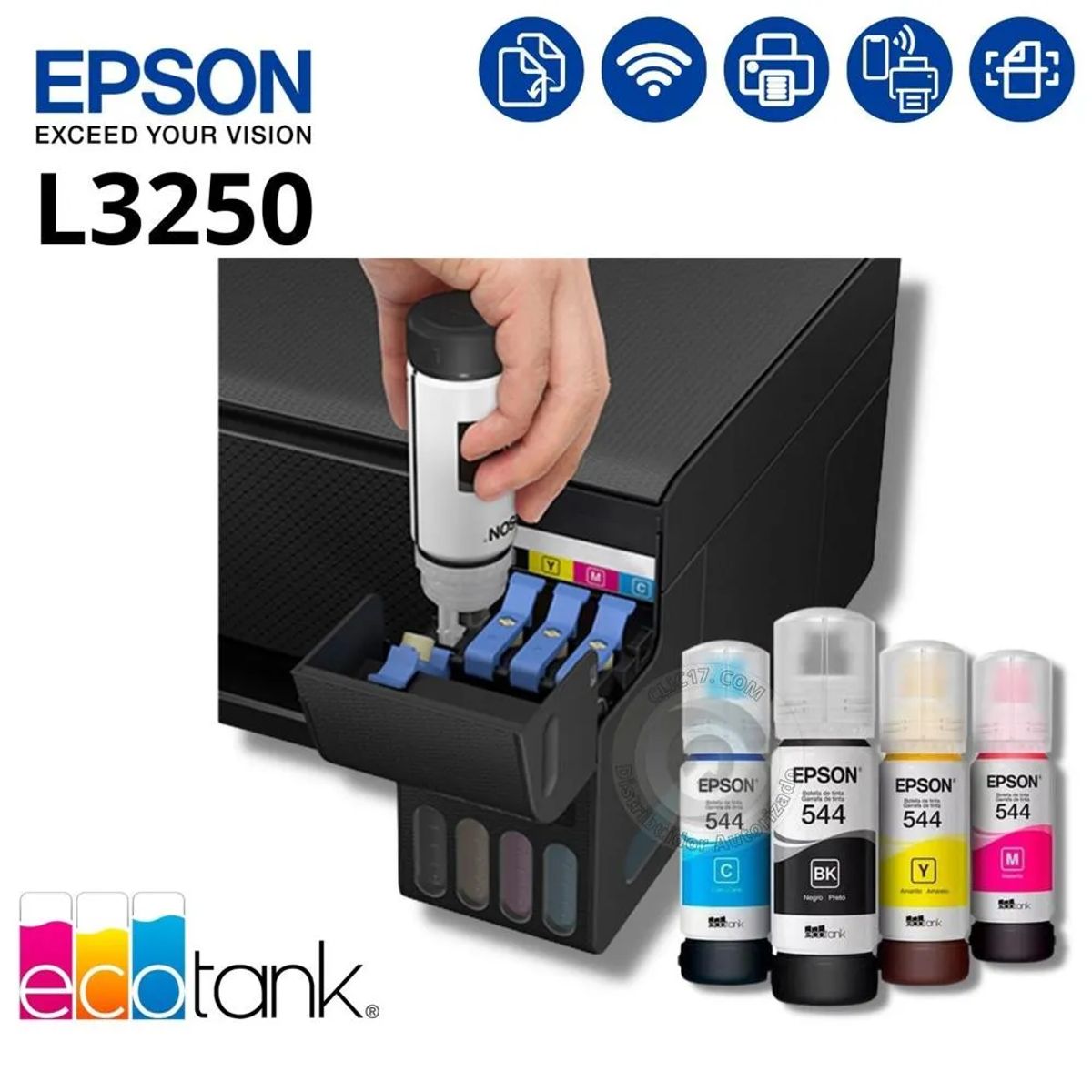 EPSON - Impresora Multifuncional de tinta L3250 WiFi Epson