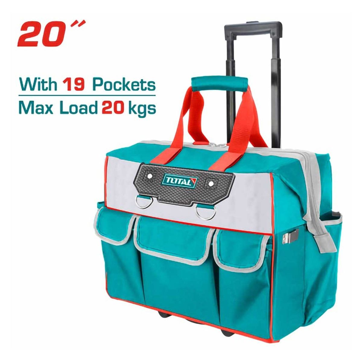 TOTAL TOOLS - Maletín Portaherramientas 20 con ruedas Total