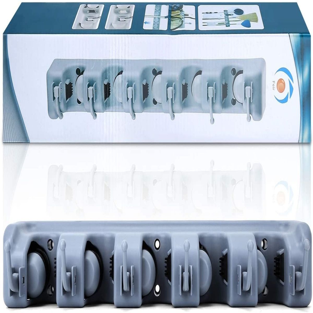 GENERICO - SOPORTE PARA ESCOBAS DE COCINA 5 ESPACIOS