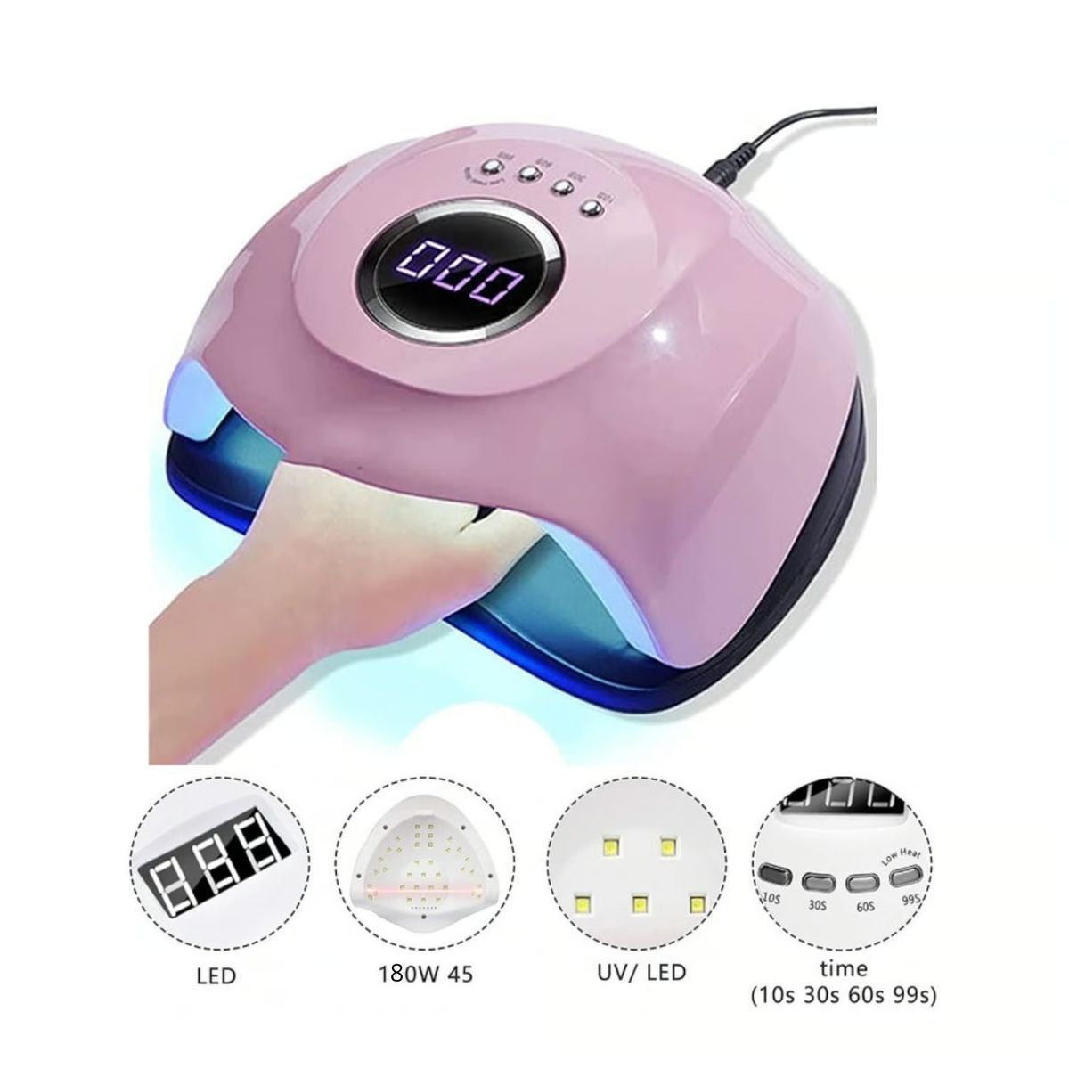 OEM - Lámpara Secadora de Uñas SUN-M3 180Watts para Smalte Gel