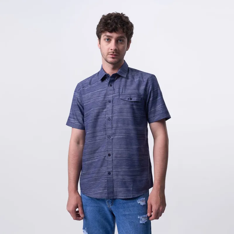 FOSTER - CAMISA MC BI25RAYWOOD DOBBY