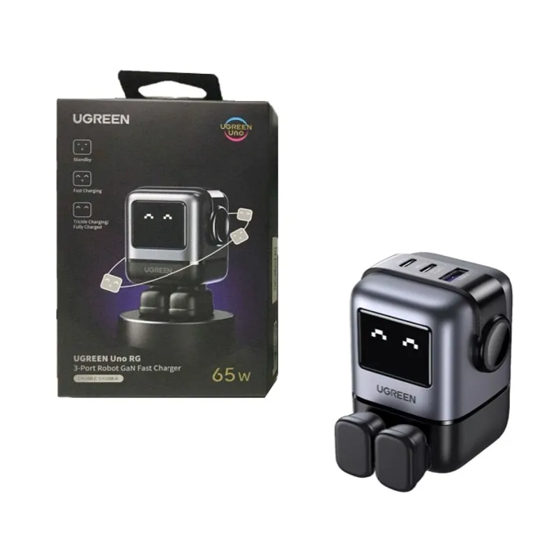 UGREEN - Cargador Robot 65W Triple entrada Original Ugreen