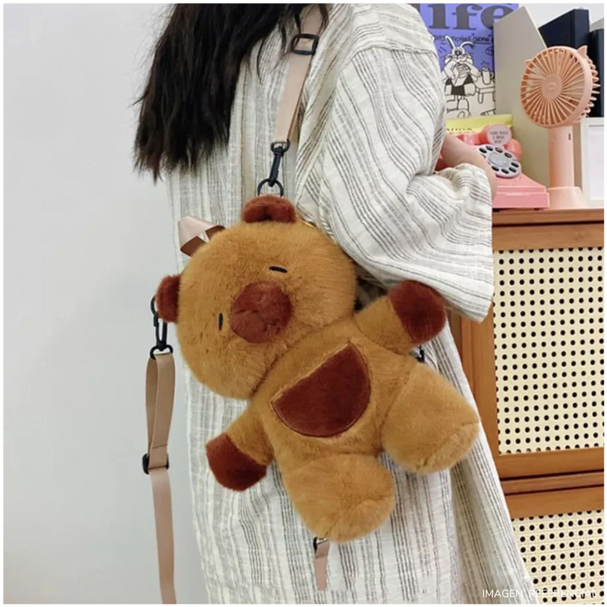 INSPIRA MARKET - Mochila Capibara Peluche Kawai Niños y Niñas