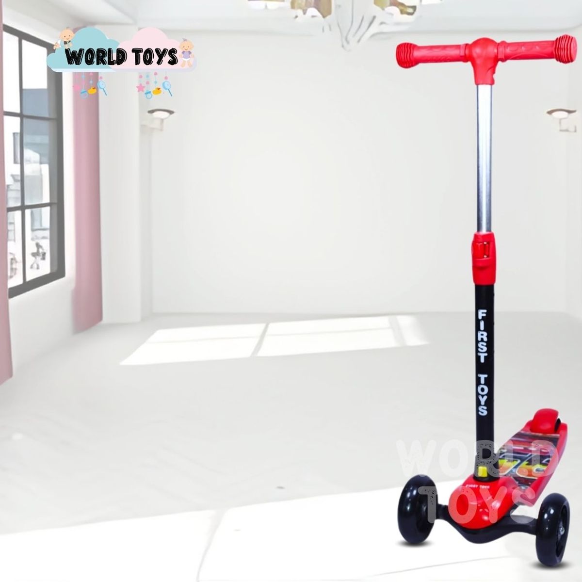 FIRST TOY - Scooter para Niños «NOMIC» Black Red